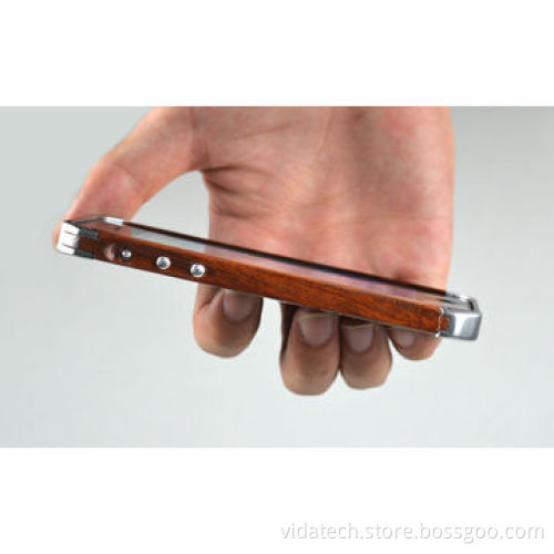 Wood and Aluminum Metal Bumper Case Cover for iPhone 5/5s, Factory